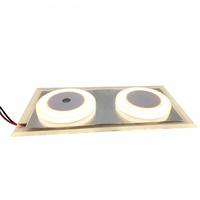 SUNHE Modèle SC002-200, Plafonnier LED double dôme DC 12V super lumineux amélioré pour éclairage intérieur de caravane et camping-car
