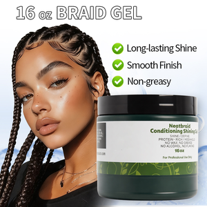 เจลถักผม PURE NEAT BRAID GEL สูตรใหม่ ไม่เหนียวเหนอะหนะ ไม่เป็นขุย 16 ออนซ์ ออร์แกนิค จัดแต่งทรงผมอยู่ทรงแข็งแรง บำรุงเส้นผม สำหรับทุกสภาพเส้นผม - Product Image 2