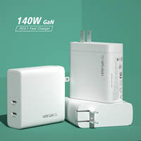 Chargeur mural pliable KC PSE 140W à charge ultra-rapide PD 3.0 GaN pour ordinateur portable Anker, MacBook, iPhone 16, 17 et autres téléphones