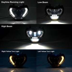 Phare YongJin Drl avec clignotant jaune et faisceau HI/LO pour YAMAHA <span class=keywords><strong>MT09</strong></span> FZ09 2014 2015 2016 pour MT07 2018 <span class=keywords><strong>2019</strong></span> - Product Image 4