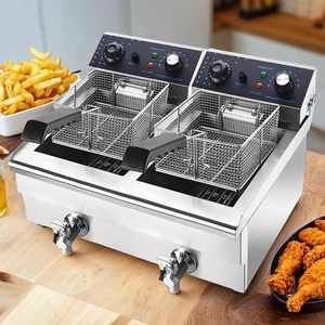 Friggitrice industriale a Gas/elettrica 20L Design a doppio cilindro per uso friggitrice - Product Image 3