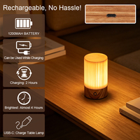 Lampe de table LED en bois style Wabi Sabi, à intensité variable par toucher, veilleuse décorative pour hôtel et maison, vente en gros
