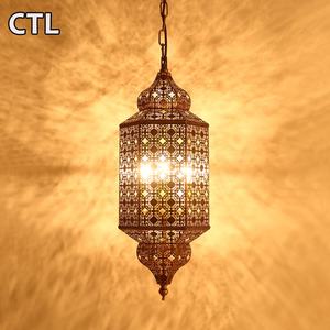 โคมไฟเพดานสไตล์โมร็อกโก ลอฟท์ ย้อนยุค วินเทจ คลาสสิก รัสติก โลหะกลวง แนวอินดัสเทรียล สำหรับห้องครัวและบาร์ - Product Image 4