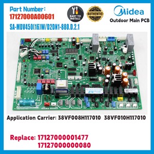 Carte de commande de climatiseur VRF extérieure 17127000A00601 V4 Plus SA-MDV450(16)W/D2DN1-880.D.2.1, pièces de rechange CVC - Product Image 2