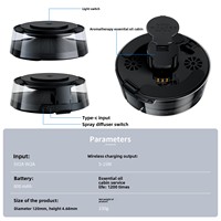 Humidificateur portable intelligent à aromathérapie, rechargeable par USB, avec veilleuse, alimenté par batterie, diffuseur d'air pour voiture, LED RVB, vente chaude