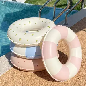 Venta al por mayor personalizado ecológico PVC piscina de agua flotador anillos de natación inflable anillo de natación círculo bebé anillo de natación personalizado