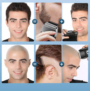 Rasoir à lame double multifonctionnel 2 en 1 pour hommes Rasoirs électriques alternatifs à grille à 3 vitesses pour hommes chauves - Product Image 5