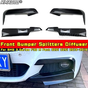Front Bumper Lip Splitters <b>Diffuse</b> Front Spoiler for BMW 3 Series F30 M Pack 320i 325i 2013-2019 <b>Car</b> Accessories - Product Image 1