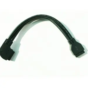 Cable USB 3.0 en Ángulo Izquierdo de 90 Grados, de 20 Pines y 19 Pines, Hembra a Hembra, de 50 cm - Product Image 1