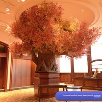 Sofort Lieferbar Maßgefertigter Künstlicher Ahornblatt-Baum aus Kunststoff, Großformatige Umweltfreundliche Dekoration für Einkaufszentren, Hotels und Gärten