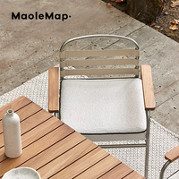 Ensemble table et chaises d'extérieur Mobilier de jardin de luxe Balcon Bistro pour restaurant Hôtel rustique Plage Piscine Fauteuils avec accoudoirs