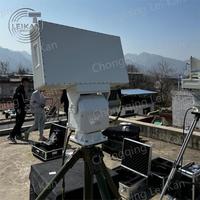 Radar anti-drone aérien bande Ku à balayage mécanique azimutal et balayage d'altitude par fréquence, détection de petits cibles par radar pulsé 100+