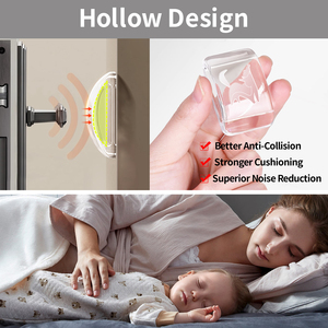 Protection Murale Anti-Collision Transparente Auto-Adhésive Sans Perçage, Amortisseurs de Poignée de Porte en Caoutchouc, Butée de Porte - Product Image 3