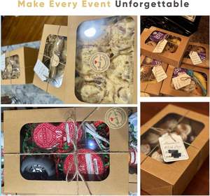 Cajas <span class=keywords><strong>de</strong></span> galletas <span class=keywords><strong>de</strong></span> papel Kraft reciclables al por mayor Cajas <span class=keywords><strong>de</strong></span> Regalo <span class=keywords><strong>de</strong></span> almacenamiento <span class=keywords><strong>de</strong></span> alimentos <span class=keywords><strong>con</strong></span> ventana para azúcar y aperitivos - Product Image 6