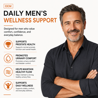 Capsules de Palmier Nain Avancées, Extrait d'Ortie et de Citrouille, Soutien de la Prostate, Bien-être Urinaire, Complément Alimentaire pour Hommes, Usine OEM ODM