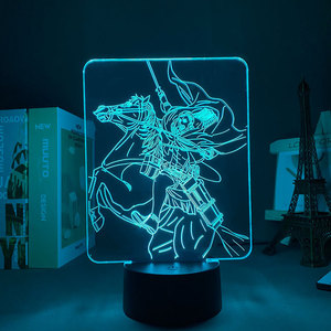 Lampe LED Anime L'Attaque des Titans Capitaine Levi Ackerman Figurine 3D Illusion Multicolore Acrylique Veilleuse - Product Image 6