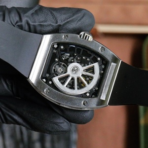 Reloj de Lujo para Hombre Ultrafino RM 67-01 con Caja de Titanio, Esfera Esqueletizada, Fecha Vertical Automática y Correa de Caucho - Product Image 5