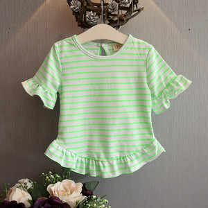 เสื้อยืดเด็กผู้หญิงแขนสั้นผ้าฝ้าย 100% คุณภาพพรีเมียมจากจีน - Product Image 3