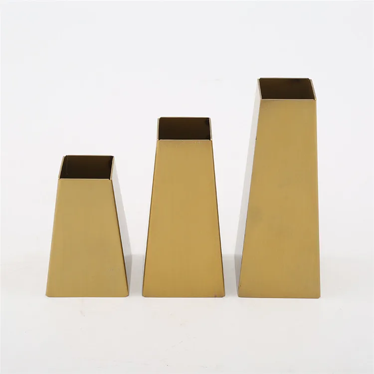 Brass brushed color leg toe sleeve Height 80mm 100mm square stainless steel pipe ferrules