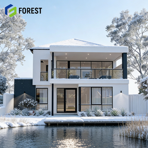 Maisons préfabriquées de luxe avec structure en acier léger, service de conception graphique de villas - Product Image 1