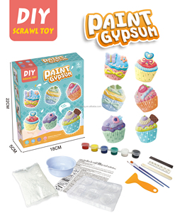 DIY恐龙太空蛋糕汽车机器人主题套装玩具绘画儿童绘画玩具 - Product Image 4