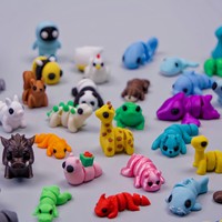 Modèle d'animal miniature réaliste imprimé en 3D, figurine en sachet surprise avec articulations mobiles, objet décoratif, cadeau de vacances, jouet promotionnel