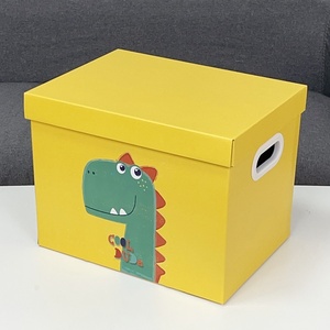 Boîte de rangement en carton pour jouets, vêtements, chaussettes, sous-vêtements et livres pour enfants, grande, haut de gamme, écologique, réutilisable, portable, avec design gratuit - Product Image 1
