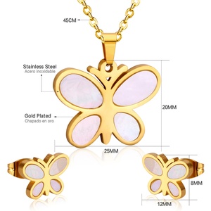 Parures de bijoux de mariée populaires pour femmes, collier et boucles d'oreilles en forme de coquille dorée, ensemble de bijoux de mariage tendance - Product Image 4