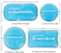 Vente en gros de packs de glace en gel souple multi-formes personnalisés petits packs chauds et froids réutilisables au micro-ondes avec logo