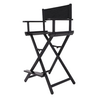 Großhandel anpassbare leichte schwarze hohe Aluminium Director Chair faltbar und tragbar für Schlafzimmer Hotel Park Dining Use