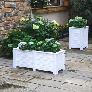 Kotak penanam Panjang Pvc, dekorasi pot bunga untuk rumah kualitas tinggi