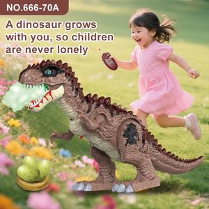 Dinosauro telecomandato per bambini deporre giocattoli con uova Spray elettrico tirannosauro Rex giocattoli sonori di simulazione di luce verde - Product Image 3