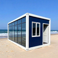 Maison conteneur préfabriquée mobile de 20 pieds pour camp pétrolier, bureau prêt à l'emploi, bureau portable, maison de luxe