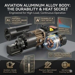 เครื่องตัดเหล็กเส้นแบบพกพา CE HandHeld Hydraulic ขนาด 20 มม. ใช้งานง่าย สำหรับงานก่อสร้าง เครื่องตัดเหล็กเส้นไฟฟ้าแบบพกพา ลดราคา - Product Image 4