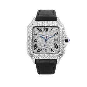 <span class=keywords><strong>Reloj</strong></span> <span class=keywords><strong>de</strong></span> Lujo Personalizado para <span class=keywords><strong>Hombre</strong></span>, con Cristales <span class=keywords><strong>de</strong></span> Moissanita VVS, Estilo <span class=keywords><strong>Cartier</strong></span>, Caja Cuadrada Mecánica, 39mm, Estilo Hip Hop - Product Image 1
