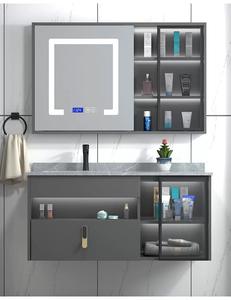 حار بيع الحديثة الأبيض حوض الغسيل مع مجلس الوزراء تخزين الغسيل غرفة بالوعة مغسلة للماء كومبو طقم مكياج الحمام - Product Image 4