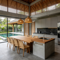 Plan de Casa de Dos Pisos y 3 Dormitorios Estilo Moderno del Sudeste Asiático, Renderizado en 3D, Soluciones de Materiales, Diseño de Proyecto Integral
