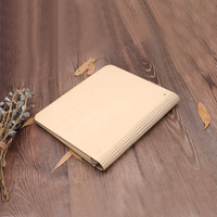 Menu en bois couvre cahier en bambou avec stylo
