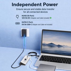 <span class=keywords><strong>Hub</strong></span> USB 3.0 Type-C Multi-Ports Haute Vitesse 7-en-1 en Alliage d'Aluminium - Product Image 4