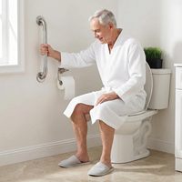Barre d'appui murale robuste en acier inoxydable 304 pour salle de bain, support de sécurité pour personnes handicapées, personnes âgées, hôpitaux et toilettes