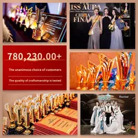 Trophée étoile en verre cristal, billard en métal, sur mesure, respectueux de l'environnement, poli, pour les établissements d'enseignement et les stars de cinéma