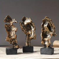 Sculpture en résine de style africain unique, objet de collection, décoration d'intérieur, ornement moderne, design artistique élégant, durable, personnalisable