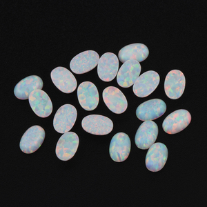 Promozioni 3x4mm a 8x10mm Cabochon ovale a dorso piatto pietra opale bianca per la creazione di gioielli - Product Image 2