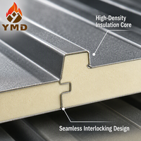 Panneau sandwich ignifuge pour toiture, panneaux sandwich en PU pour toiture, isolation thermique pour entrepôt industriel, durable, installation facile