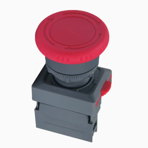 Bouton d'arrêt d'urgence Rp22, auto-bloquant, grande tête de champignon rouge, interrupteur 1NO1NC, IP65, 10A, 22mm, trou de montage plastique/métal, neuf et original - Product Image 1