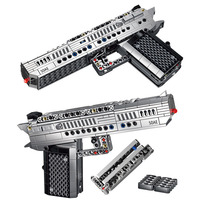 Nouvelle série de modèles d'armes de simulation Desert Eagle, blocs de construction ABS DIY, jouet éducatif, cadeau pour garçons, enfants unisexes