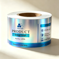 Maßgefertigte Medizin-Peptid-Etiketten 3ml/10ml Flaschen Tablettenverpackung Aufkleber Vinyl-Material Stark Hitzebeständig Barcode