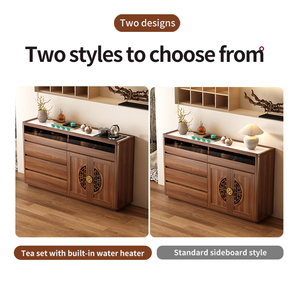 Personnalisé en Chine Table console de luxe intelligente au design moderne Armoire de rangement de cuisine <span class=keywords><strong>Buffet</strong></span> à présentoir en bois massif - Product Image 4