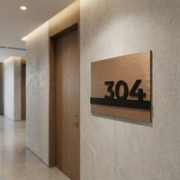 Signalétique d'hôtel personnalisée, plaque de porte avec numéro de chambre, plaque en métal et acrylique pour système de signalisation des chambres d'hôtes