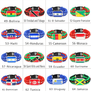 Bracelet drapeau personnalisé Bracelets paracorde tissés à la main avec boucles à dégagement rapide - Product Image 5